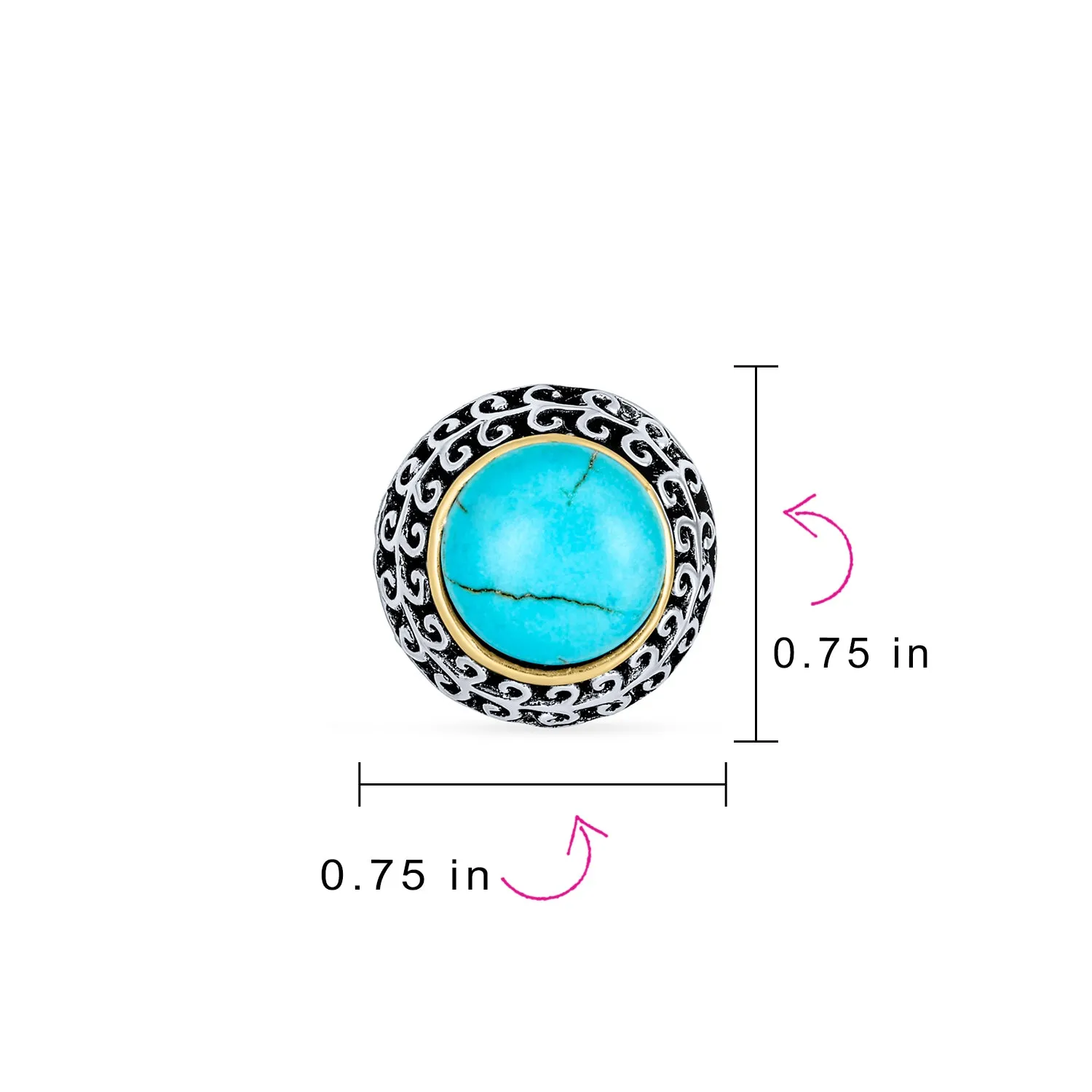 Balinese Button Style Clip-On Earrings with Simulated Pearl and Black Onyx