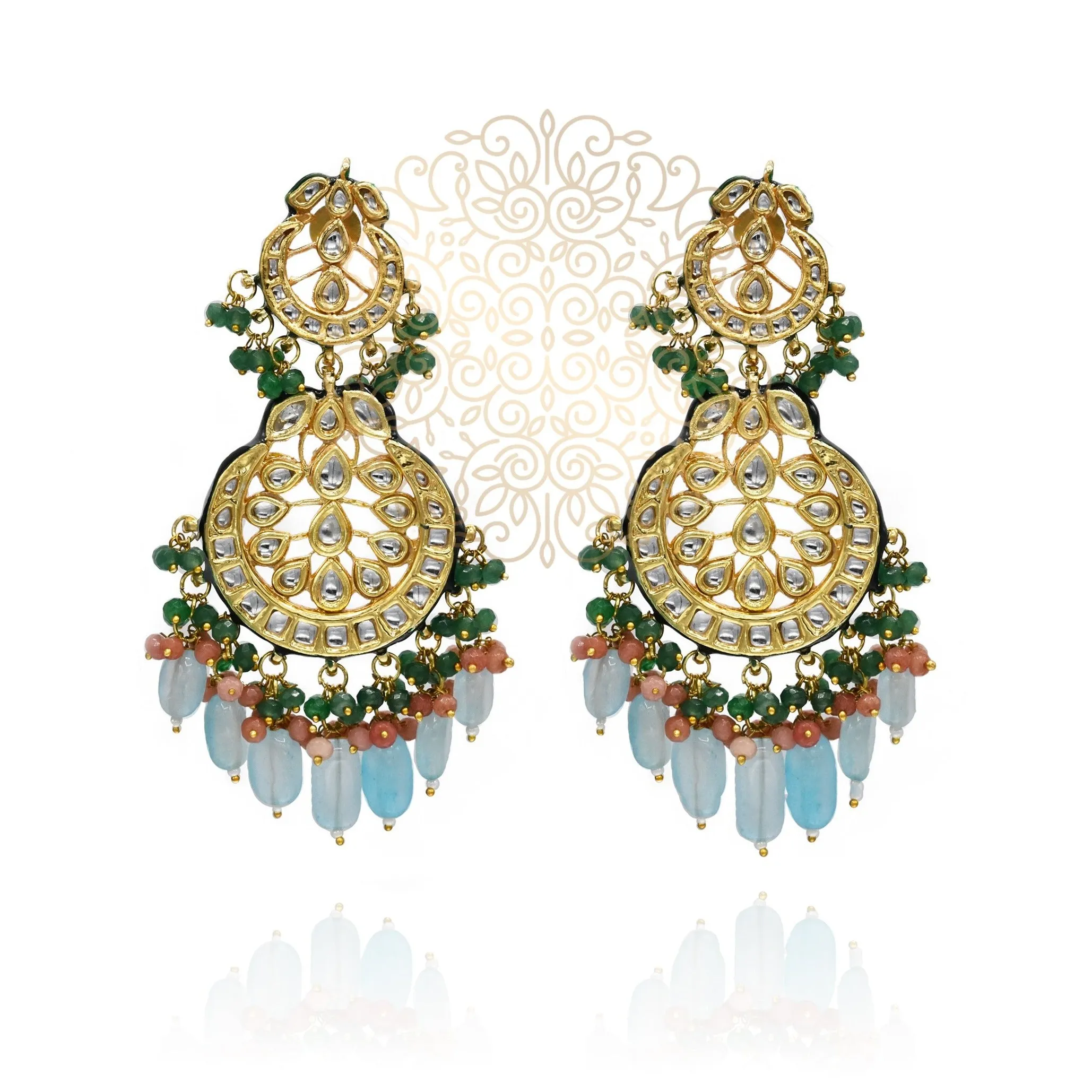 Bianca Kundan Chandbali Earrings