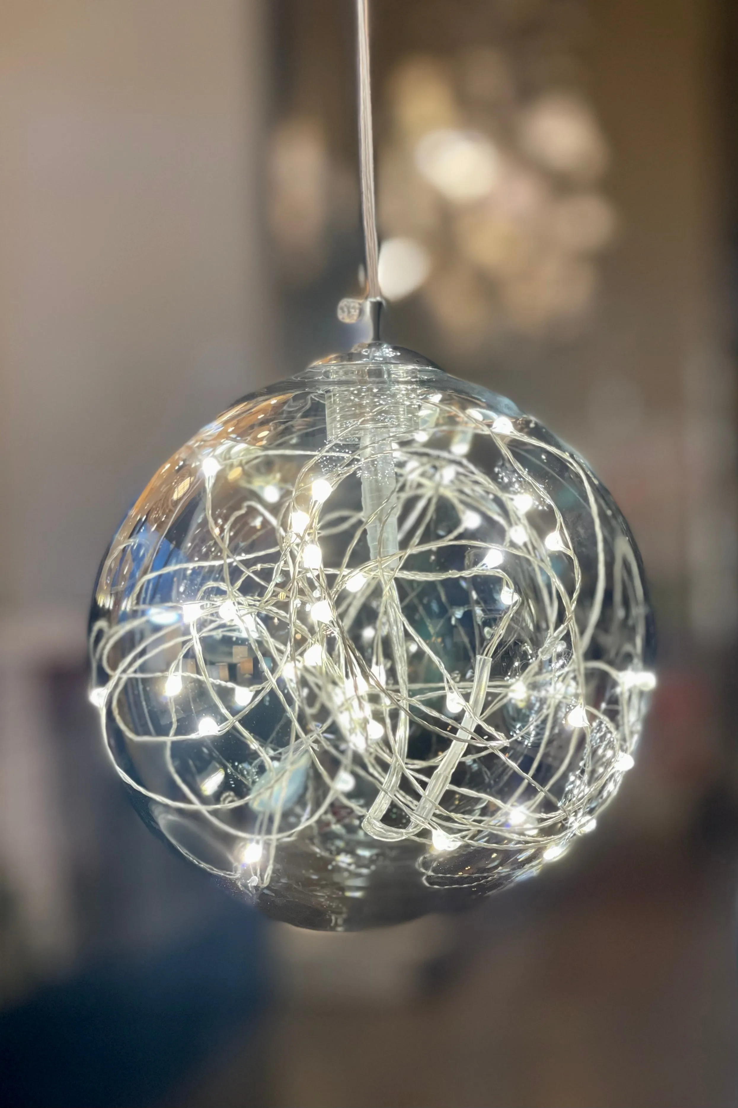 Boccini Cluster 5 light 3500k LED Chrome with Smoked glass 650 Diameter, 2m drop pendant light (3 Cartons)