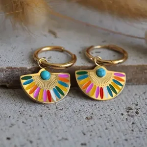 Bohemian Fan Shape Earrings