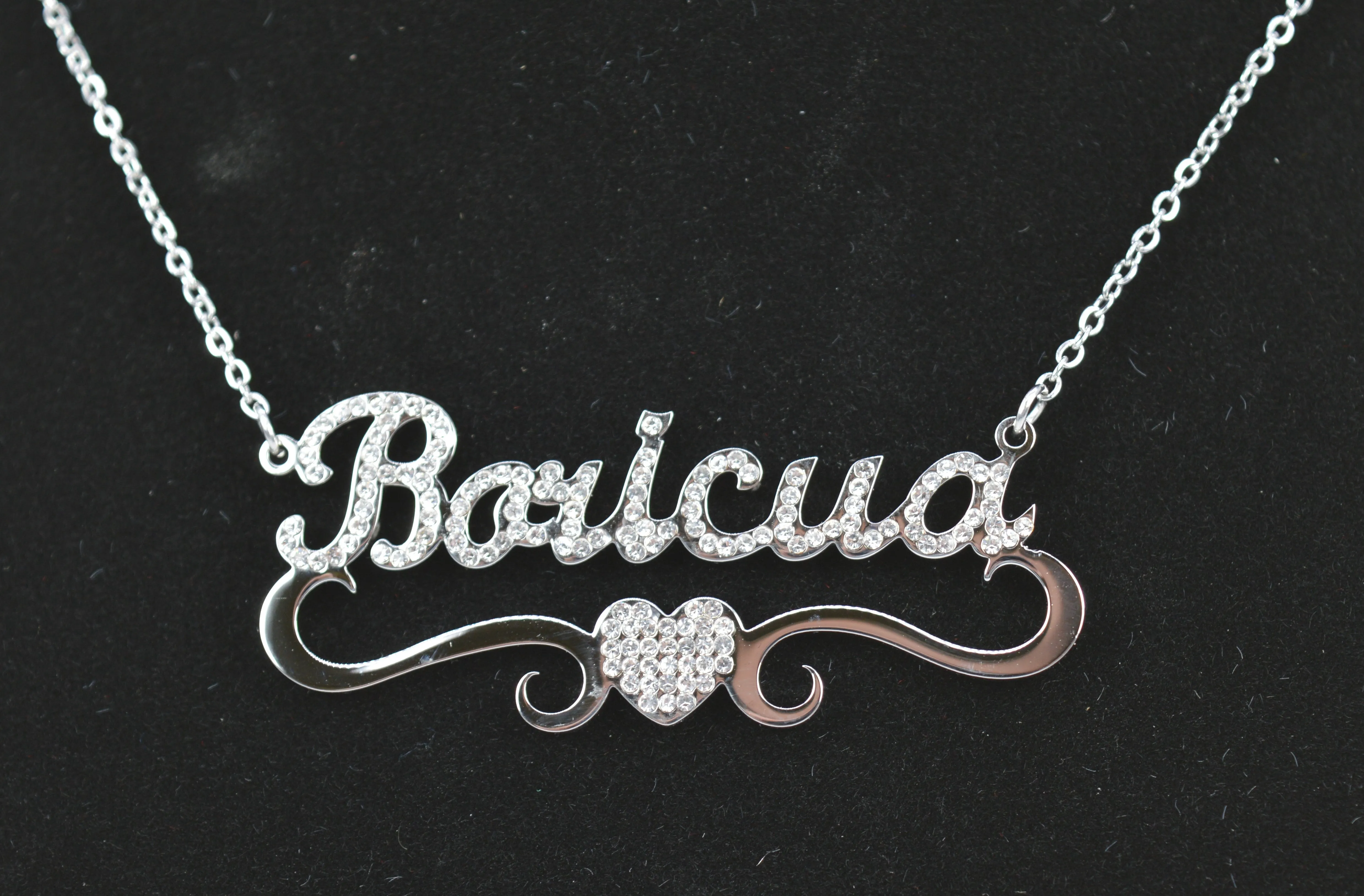 Boricua Necklace Studded 17.5"