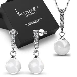 Boxed Lustrous Set Embellished with SWAROVSKI Crystals