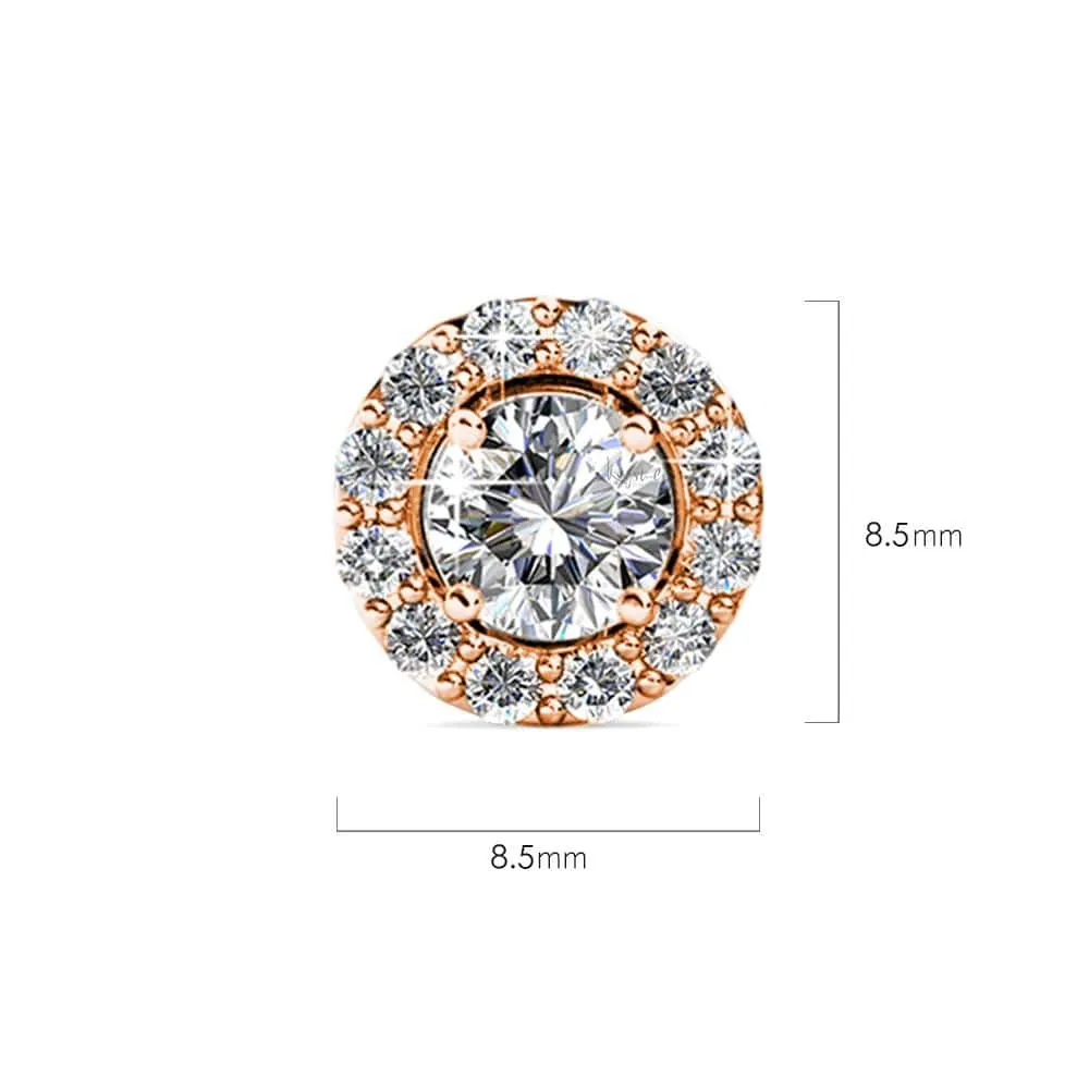 Boxed Minute Oval Rose Gold Set Embellished with SWAROVSKI® Crystals