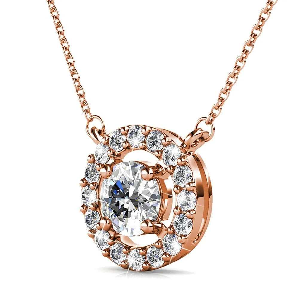 Boxed Minute Oval Rose Gold Set Embellished with SWAROVSKI® Crystals