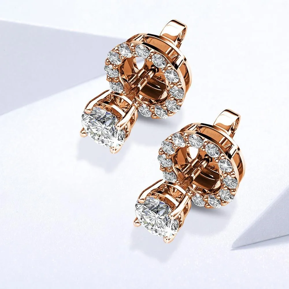 Boxed Minute Oval Rose Gold Set Embellished with SWAROVSKI® Crystals