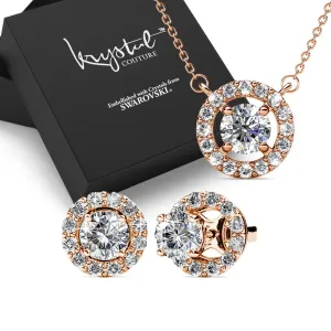 Boxed Minute Oval Rose Gold Set Embellished with SWAROVSKI® Crystals