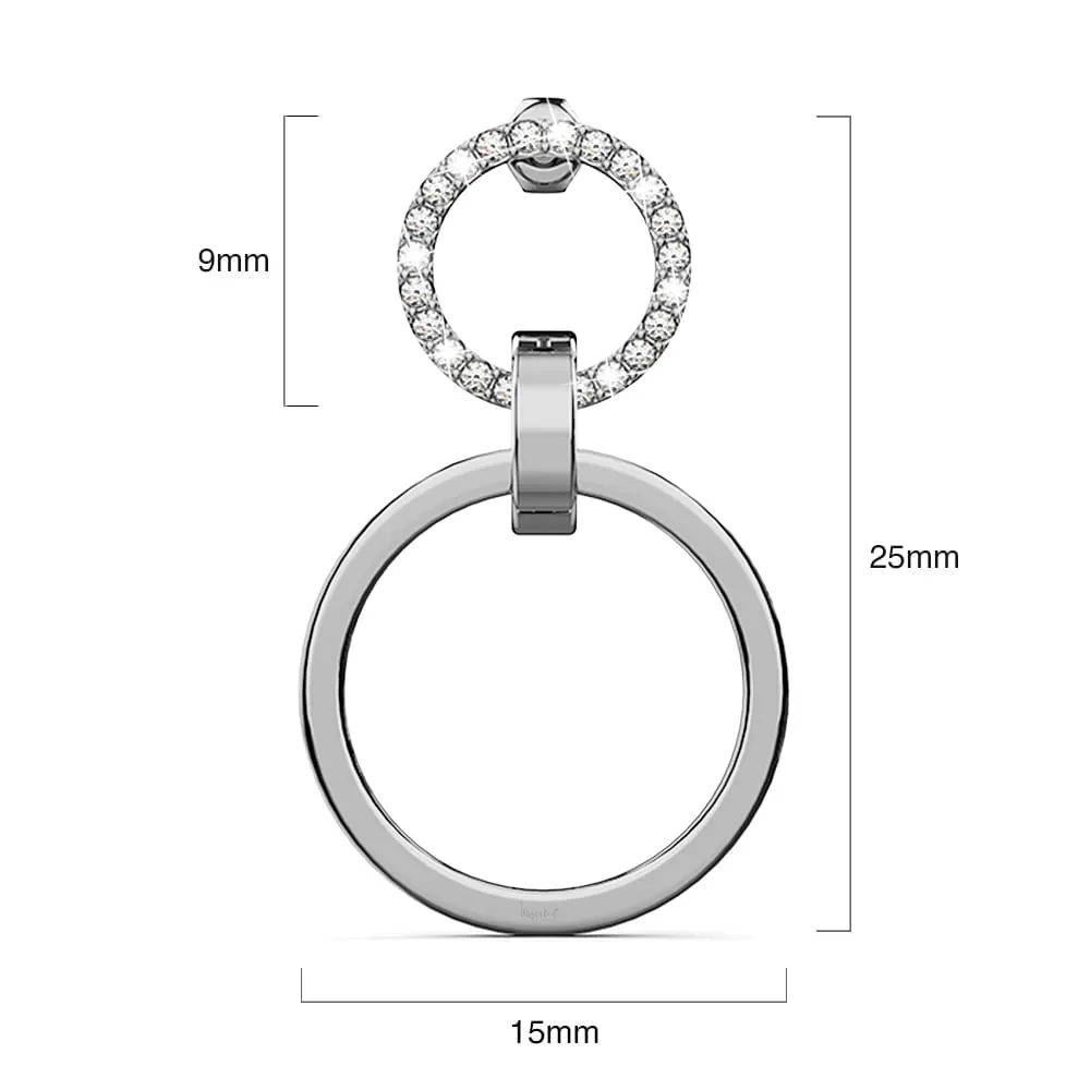 Boxed Orbit of Radiance Earrings & Beauty Bracelet Set with SWAROVSKI® Crystal in White Gold