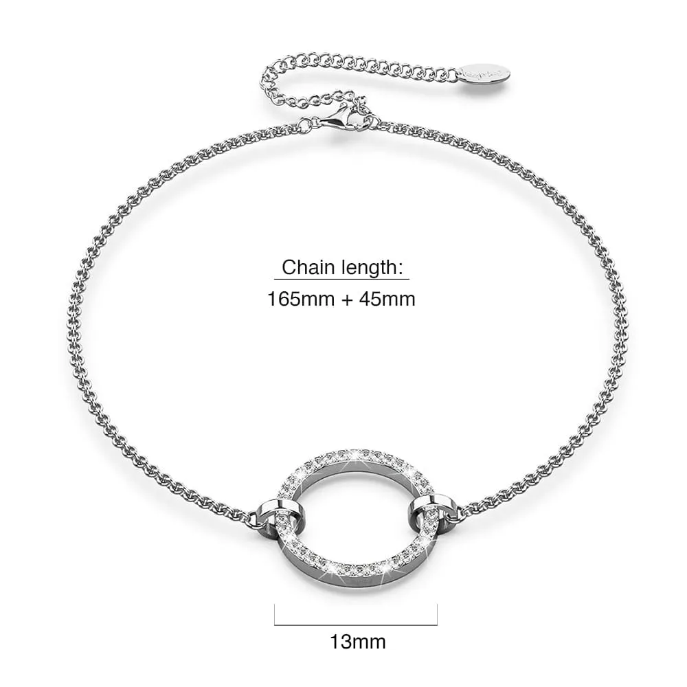 Boxed Orbit of Radiance Earrings & Beauty Bracelet Set with SWAROVSKI® Crystal in White Gold