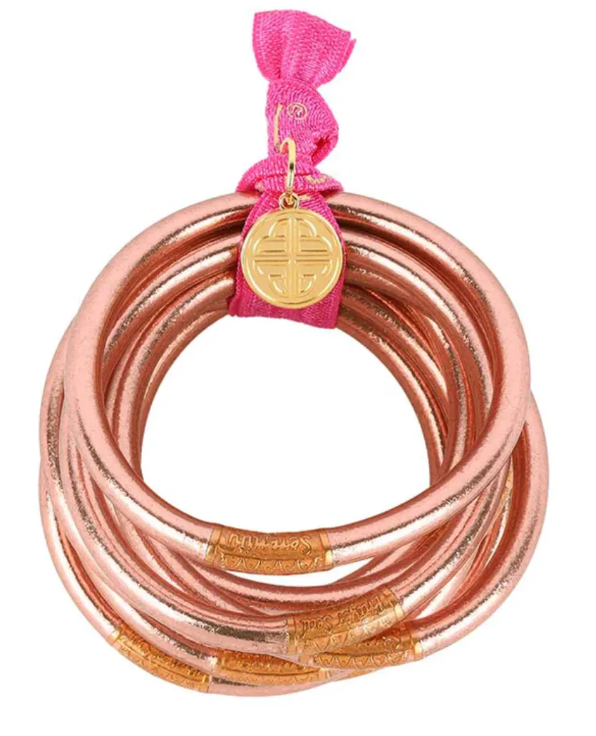 Budha Girl All Weather Bangles- Rose Gold