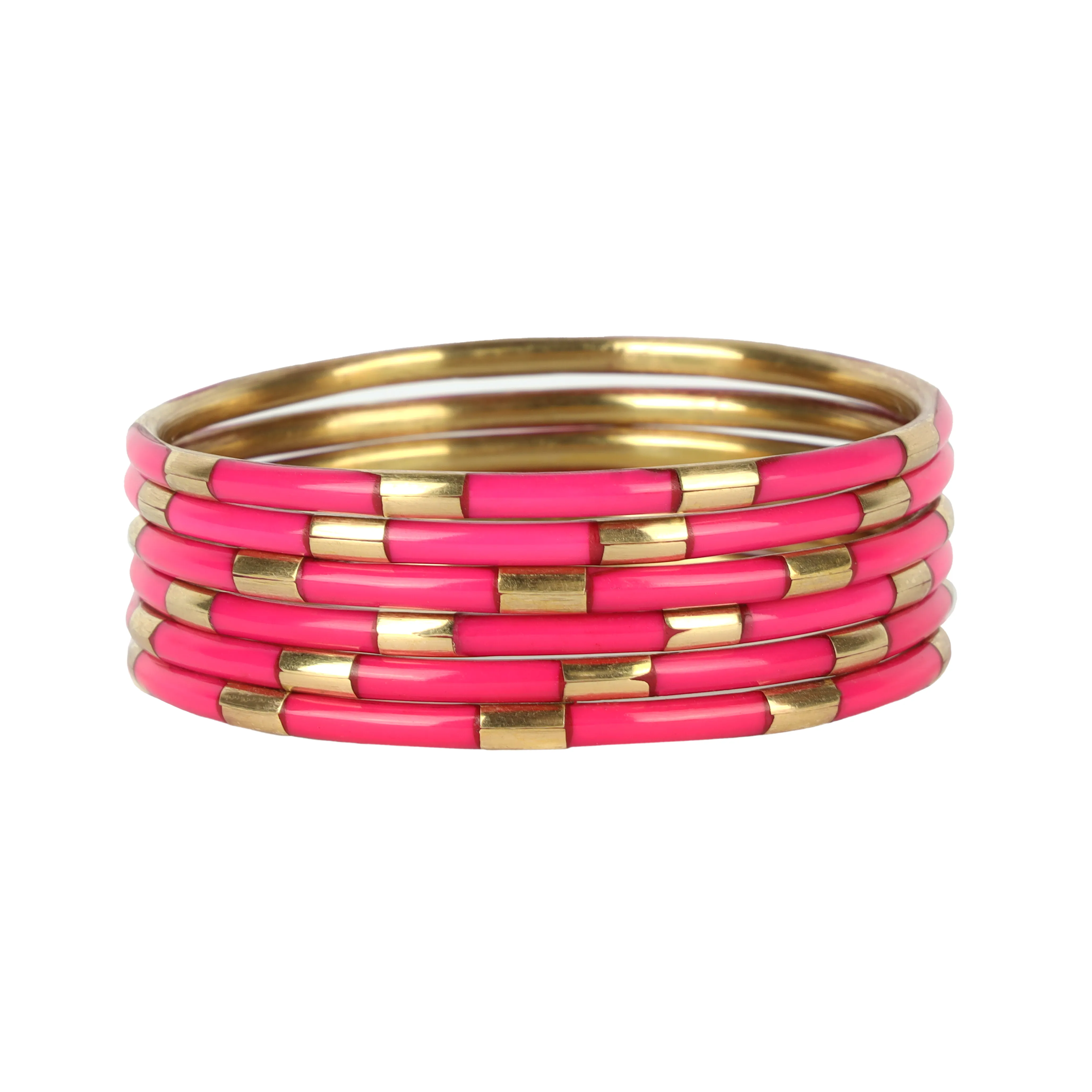 BuDhaGirl Pink Veda Bangles (Set of 6)