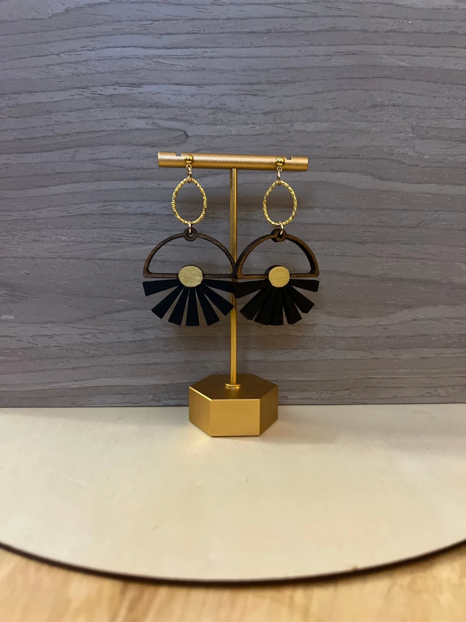 Bursting Hoop Dangle Earrings
