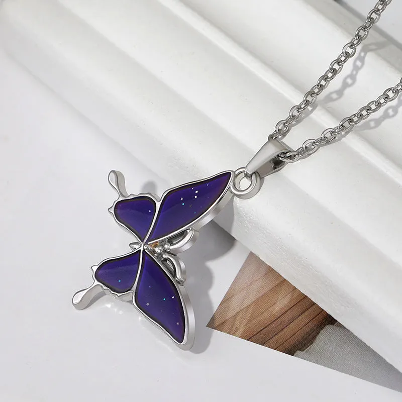 Butterfly Necklace Change Color with Temperature Personalized Gifts for Her