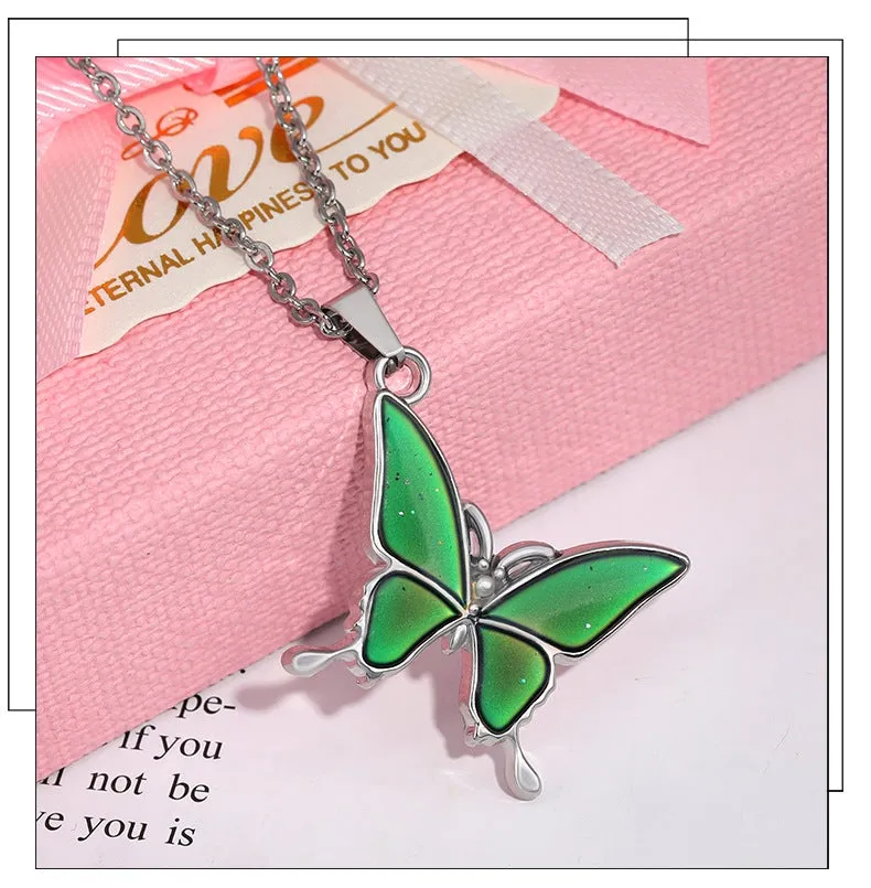 Butterfly Necklace Change Color with Temperature Personalized Gifts for Her