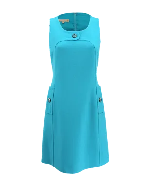 Button Detail Shift Dress