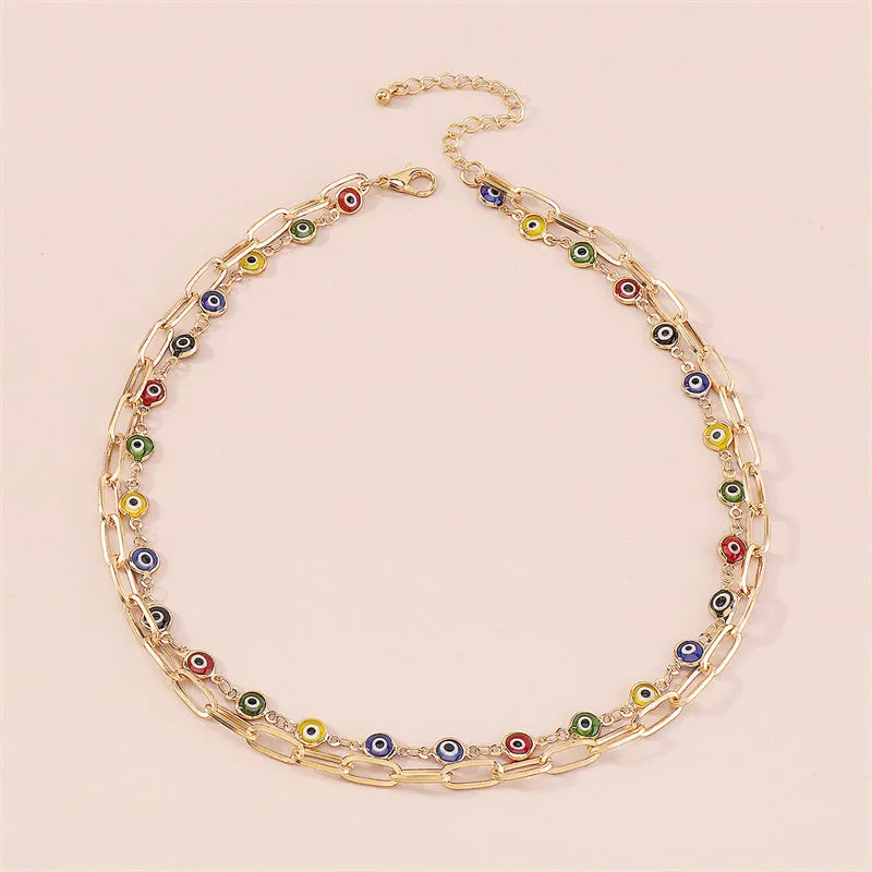 Casual Daily Geometric Hollowed Out Patchwork Necklaces