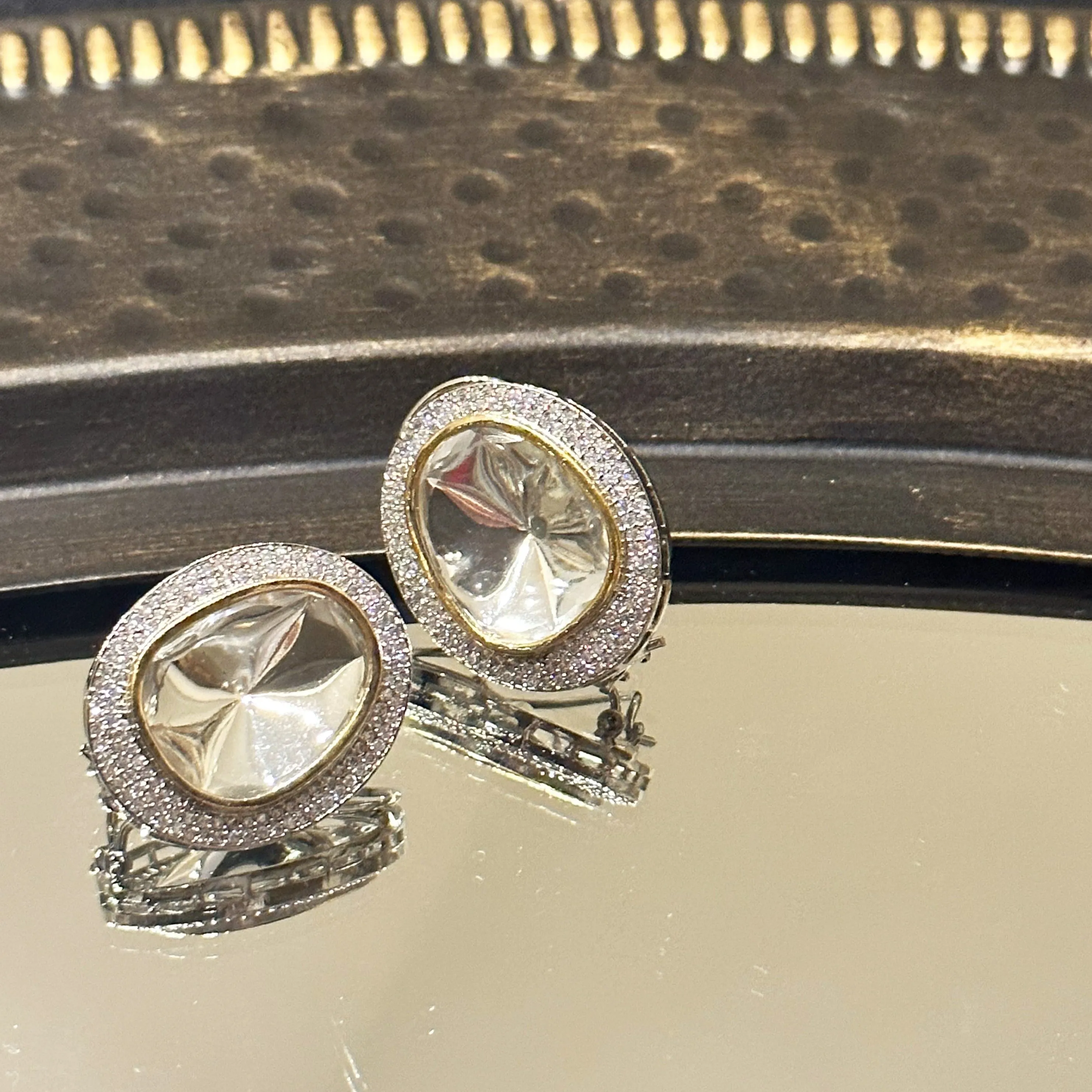 Chandani Moissanite Stud Earrings