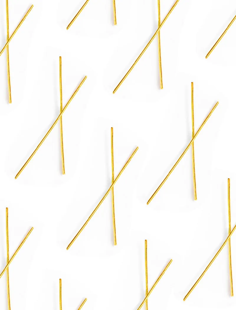 CHOPSTICK Long Earrings | 18K Gold Over Sterling Silver