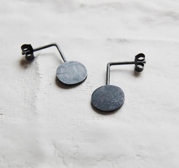 Circle graphic pendants earrings N°10