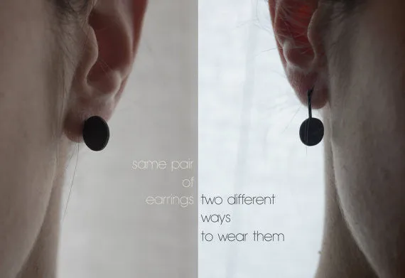Circle graphic pendants earrings N°10