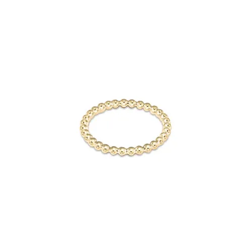 Classic Gold 2mm Beaded Ring-EN