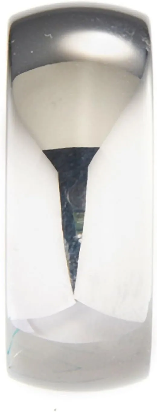 Classic Mirror Polished White Tungsten Carbide 2mm to 10mm COMFORT FIT Wedding Band Ring