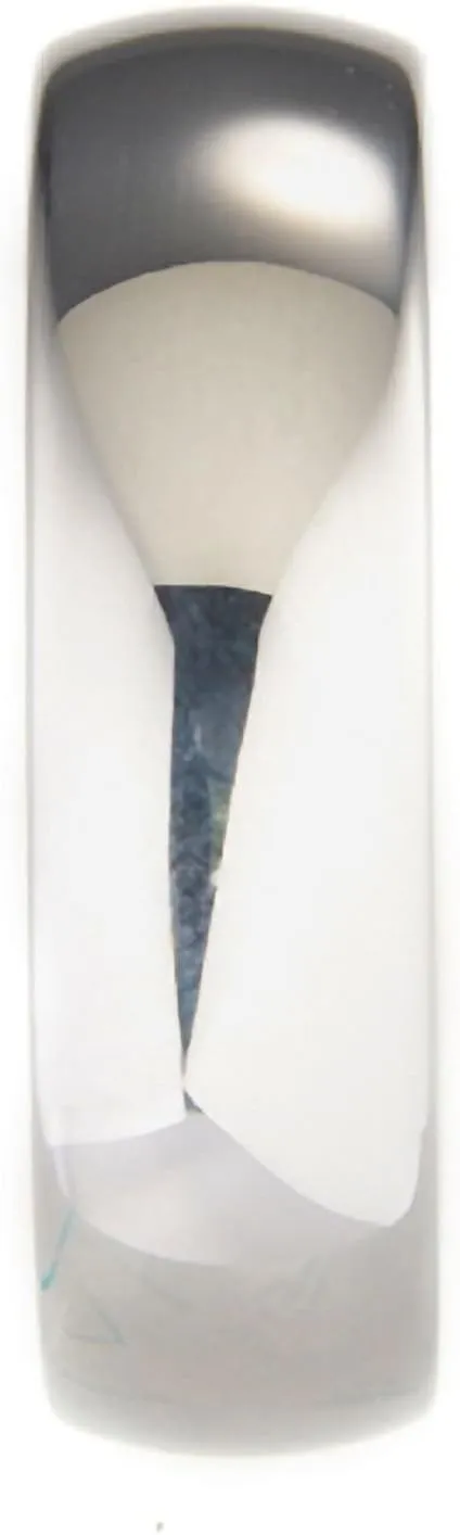 Classic Mirror Polished White Tungsten Carbide 2mm to 10mm COMFORT FIT Wedding Band Ring