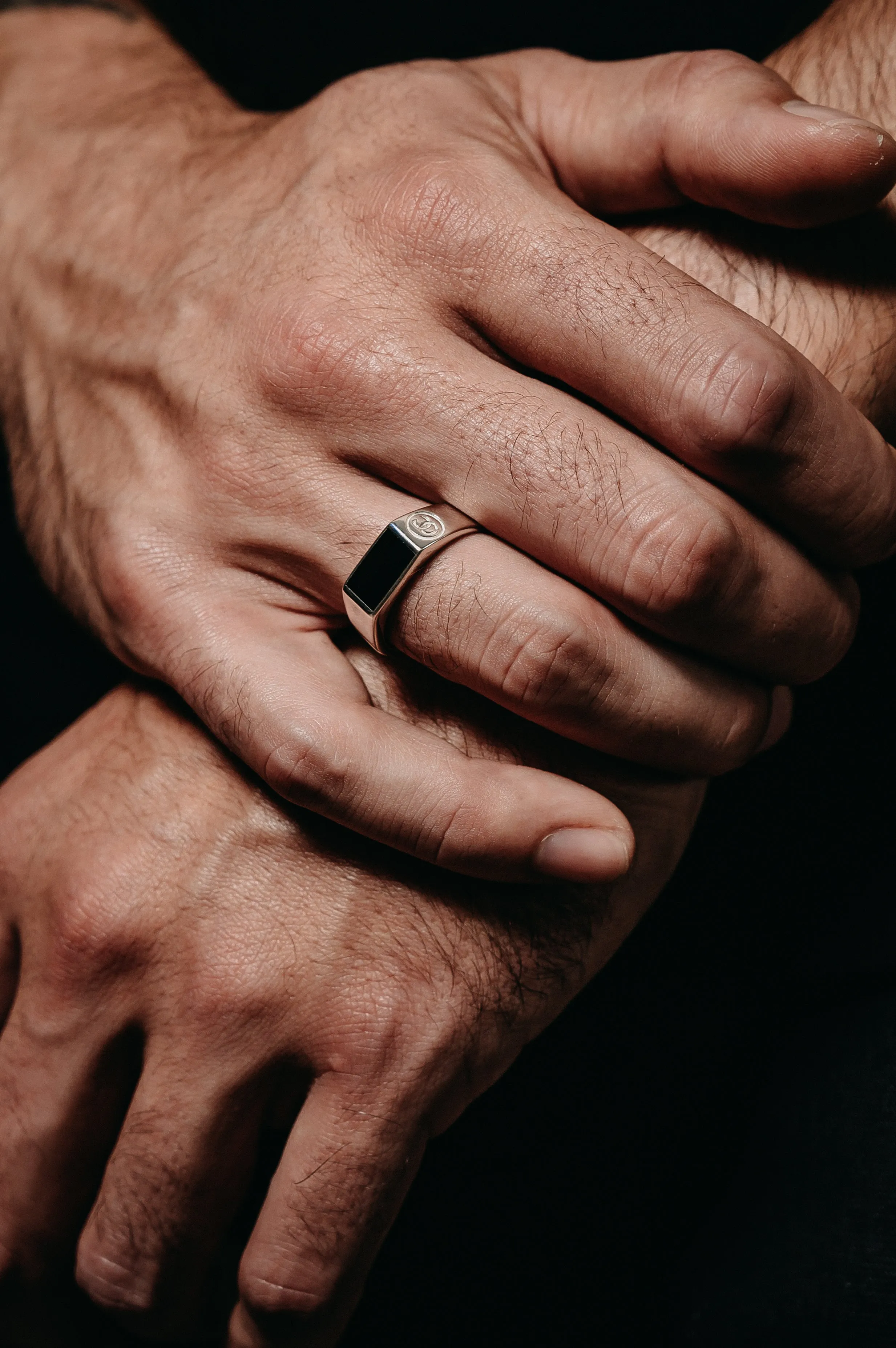 Classic Onyx Ring (Silver)