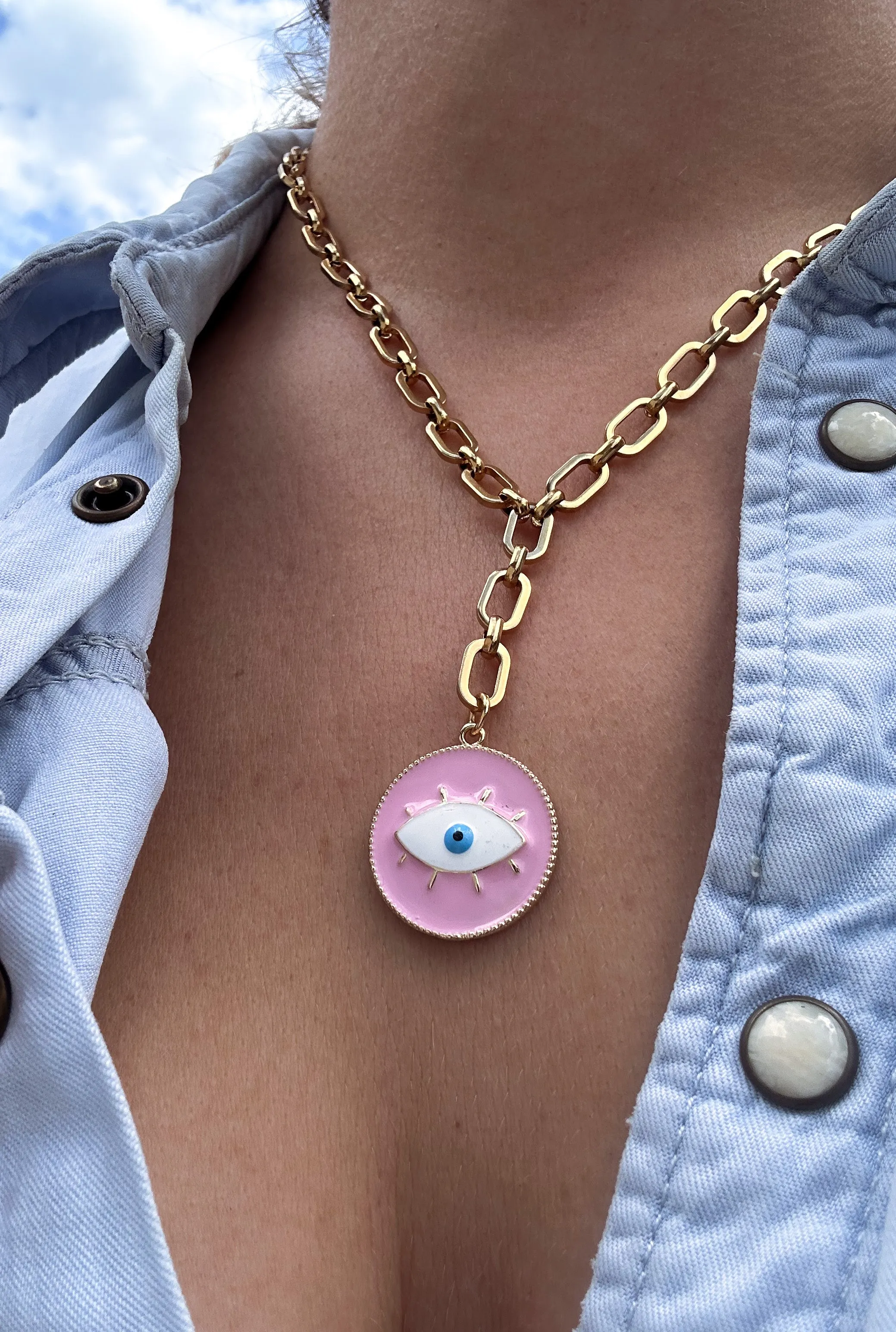 Colourful Evil Eye Necklace