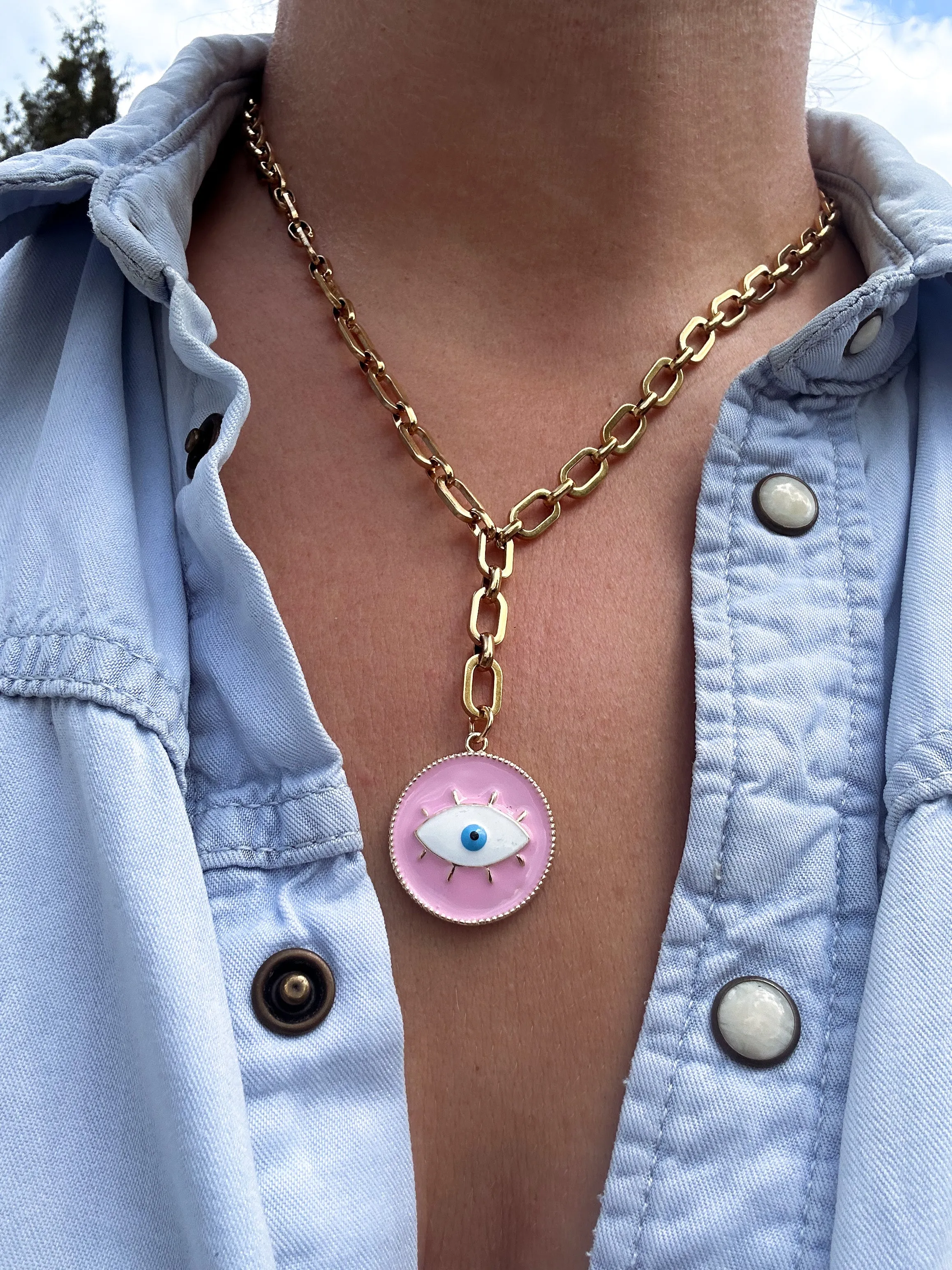 Colourful Evil Eye Necklace