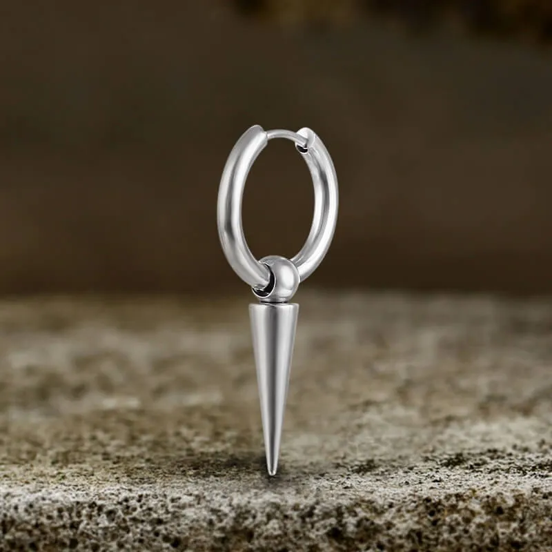 Conical Drop Stainless Steel Hoop Earrings