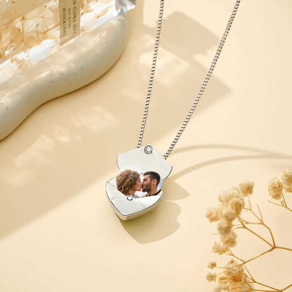 Couple Envelope Lettering Magnetic Necklace