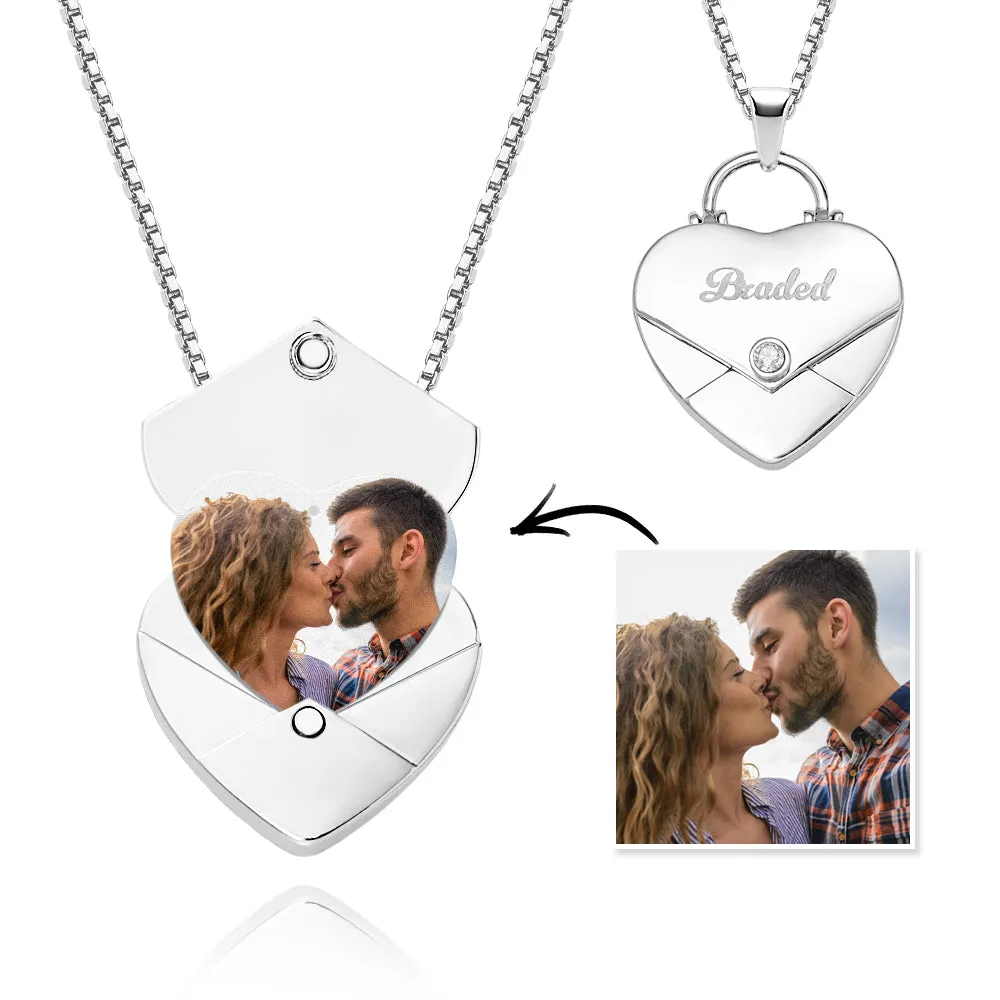 Couple Envelope Lettering Magnetic Necklace