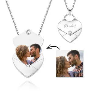 Couple Envelope Lettering Magnetic Necklace