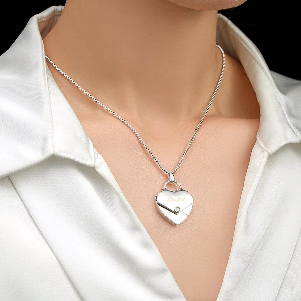 Couple Envelope Lettering Magnetic Necklace