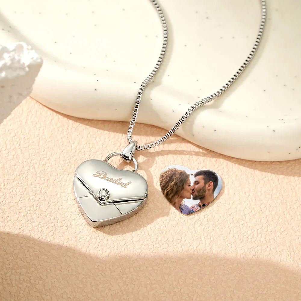 Couple Envelope Lettering Magnetic Necklace