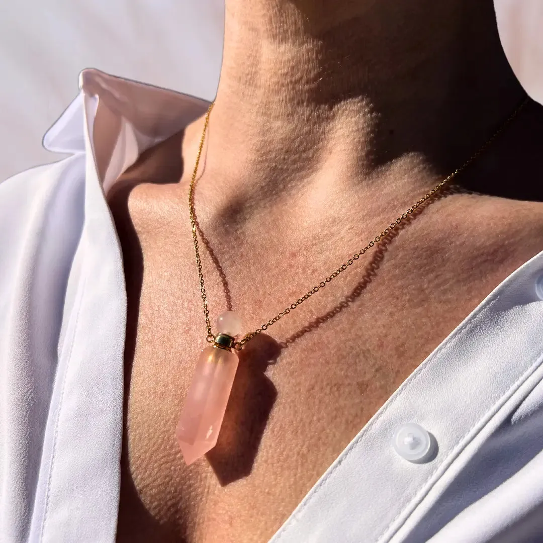 Crystal Perfume Amulet Necklace