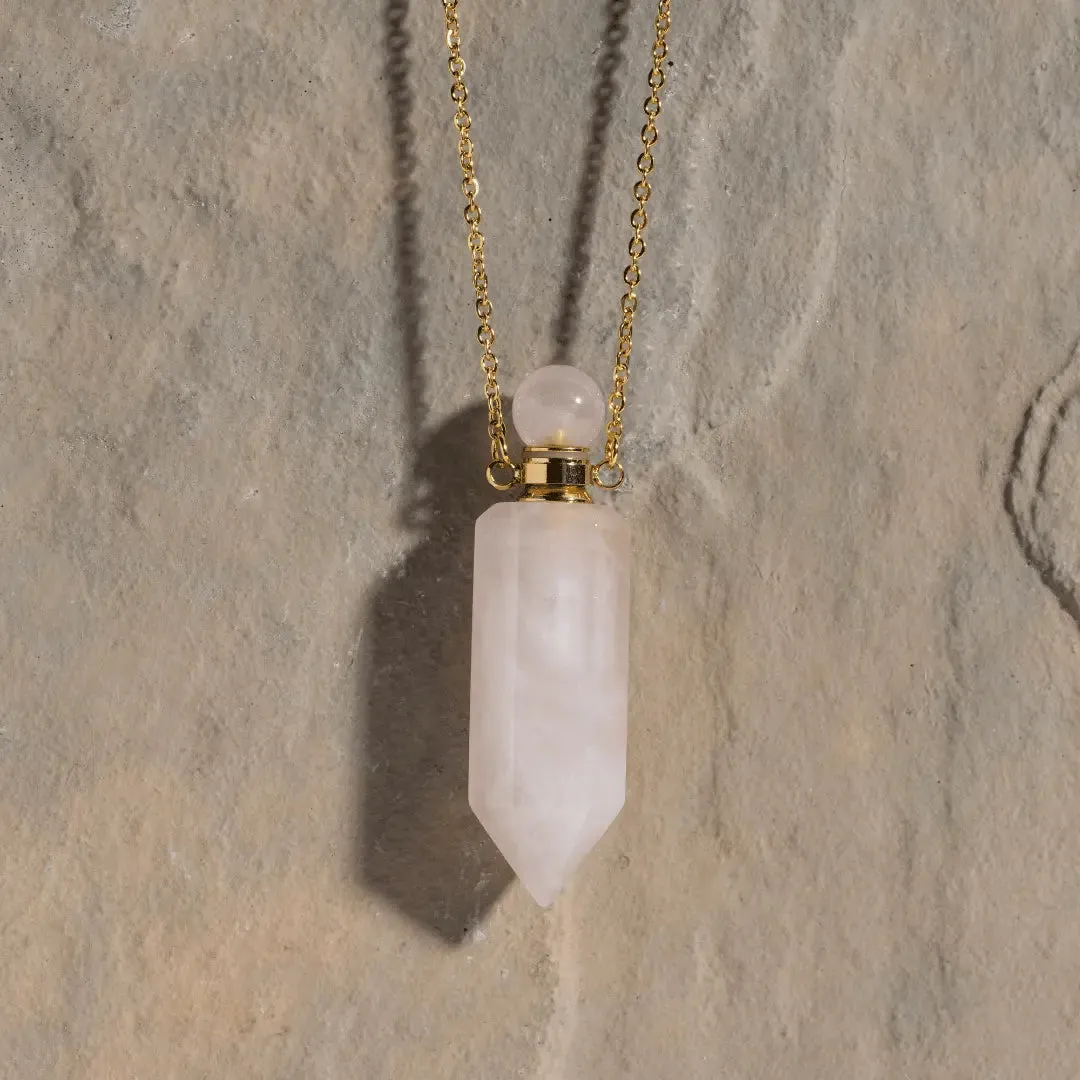 Crystal Perfume Amulet Necklace