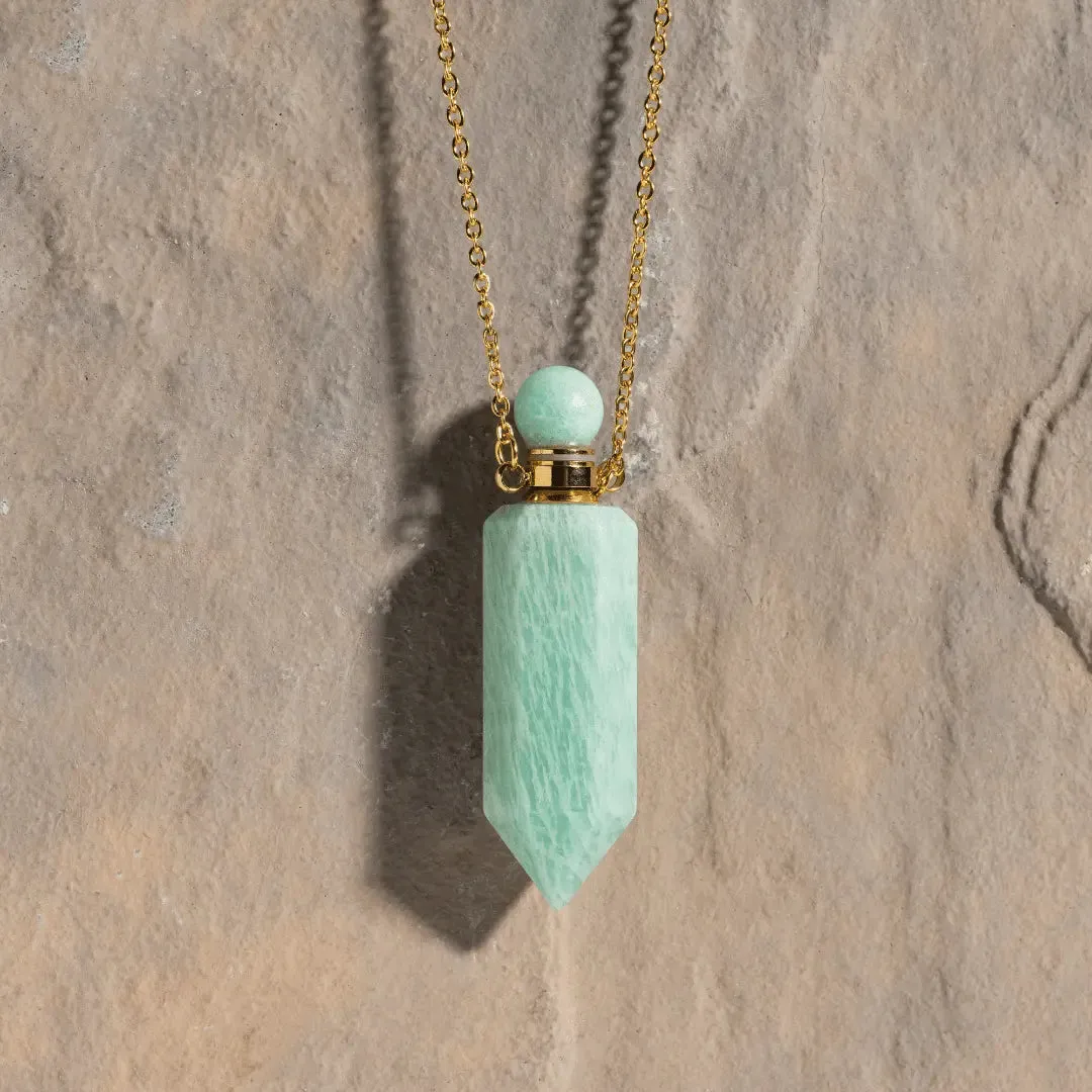 Crystal Perfume Amulet Necklace