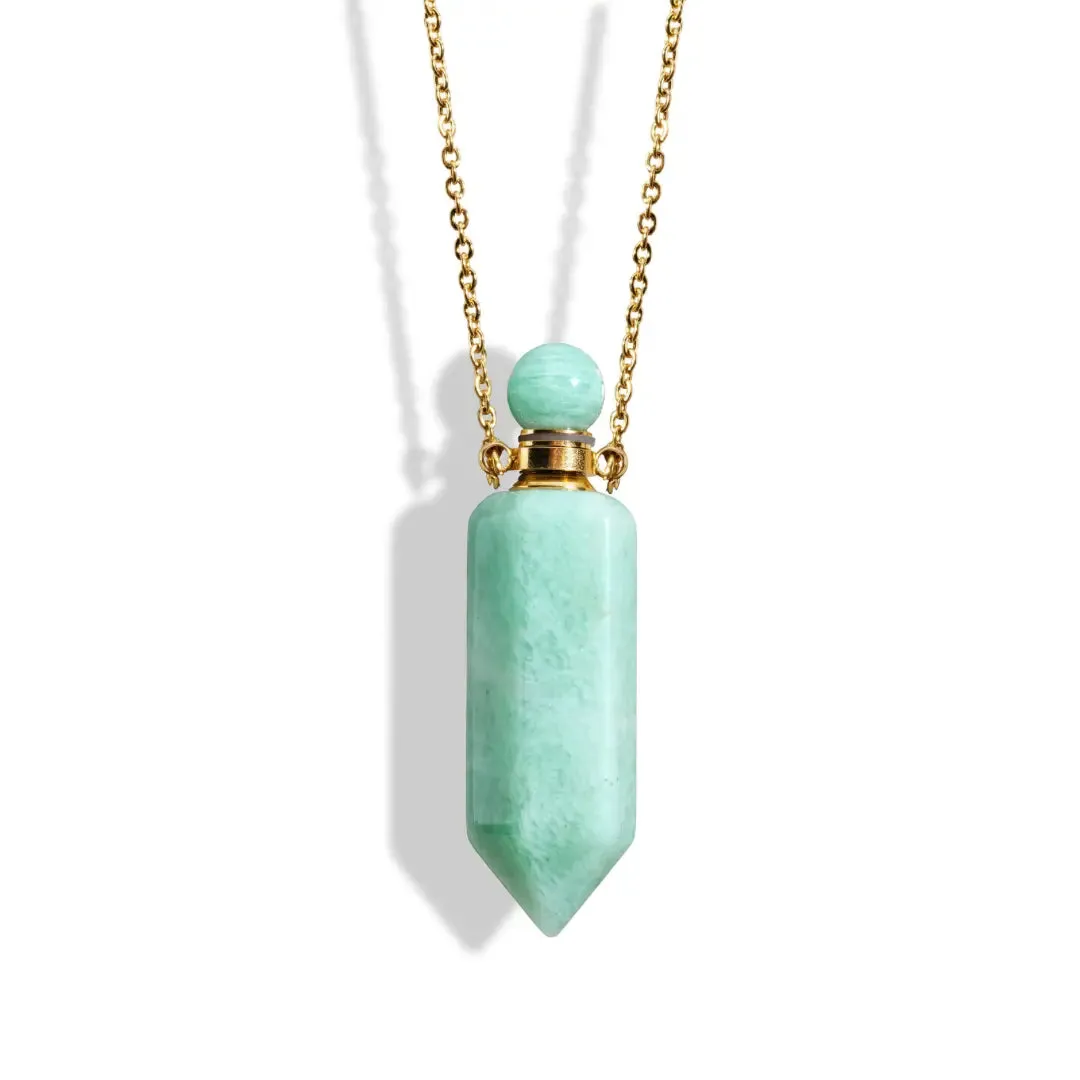 Crystal Perfume Amulet Necklace