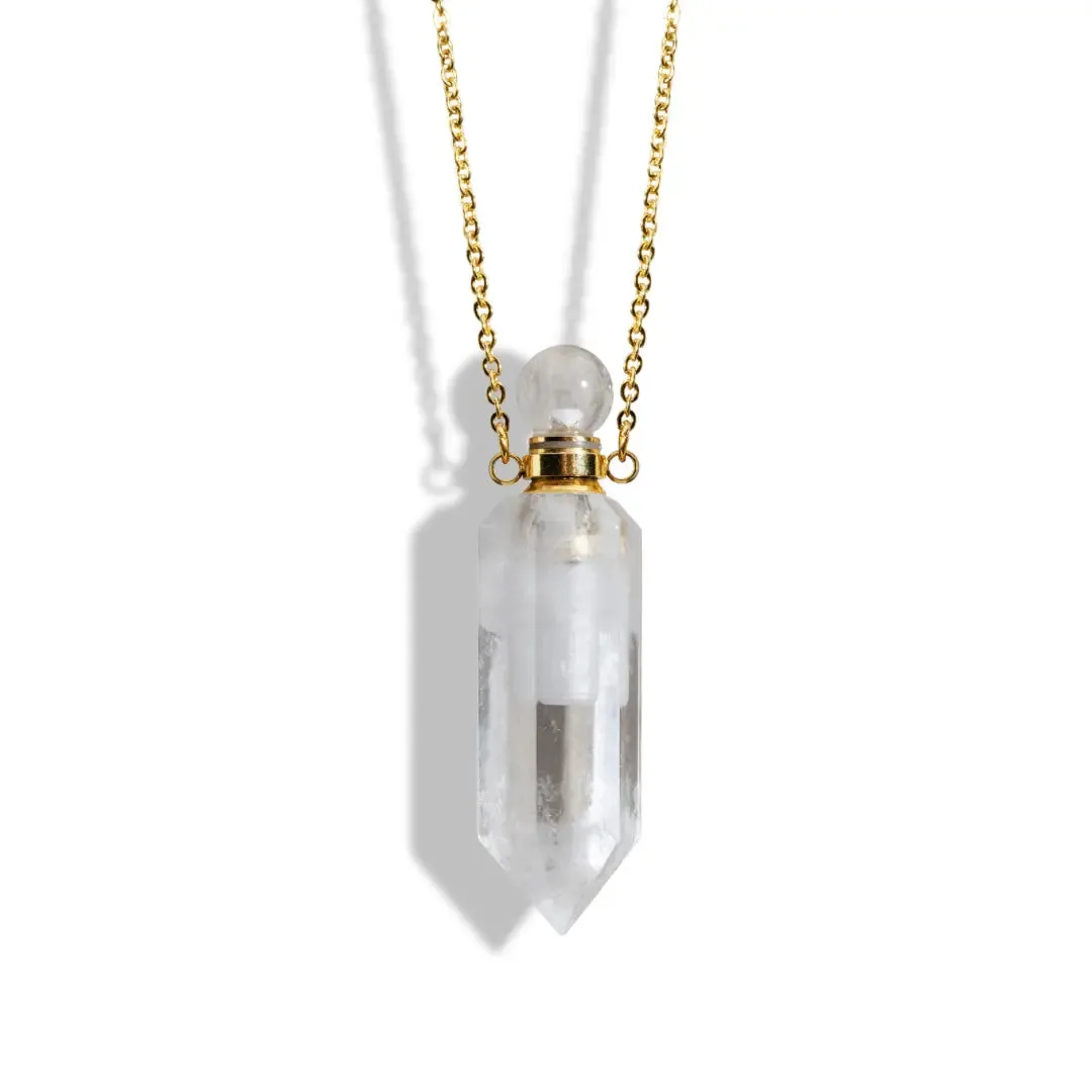Crystal Perfume Amulet Necklace