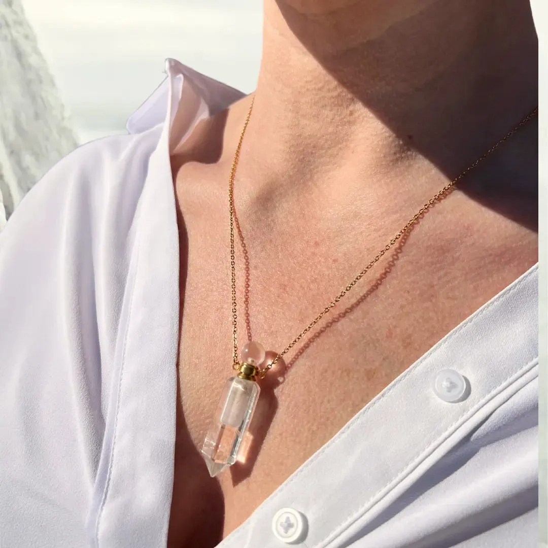 Crystal Perfume Amulet Necklace