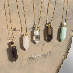 Crystal Perfume Amulet Necklace