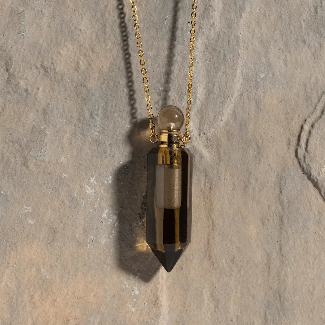 Crystal Perfume Amulet Necklace