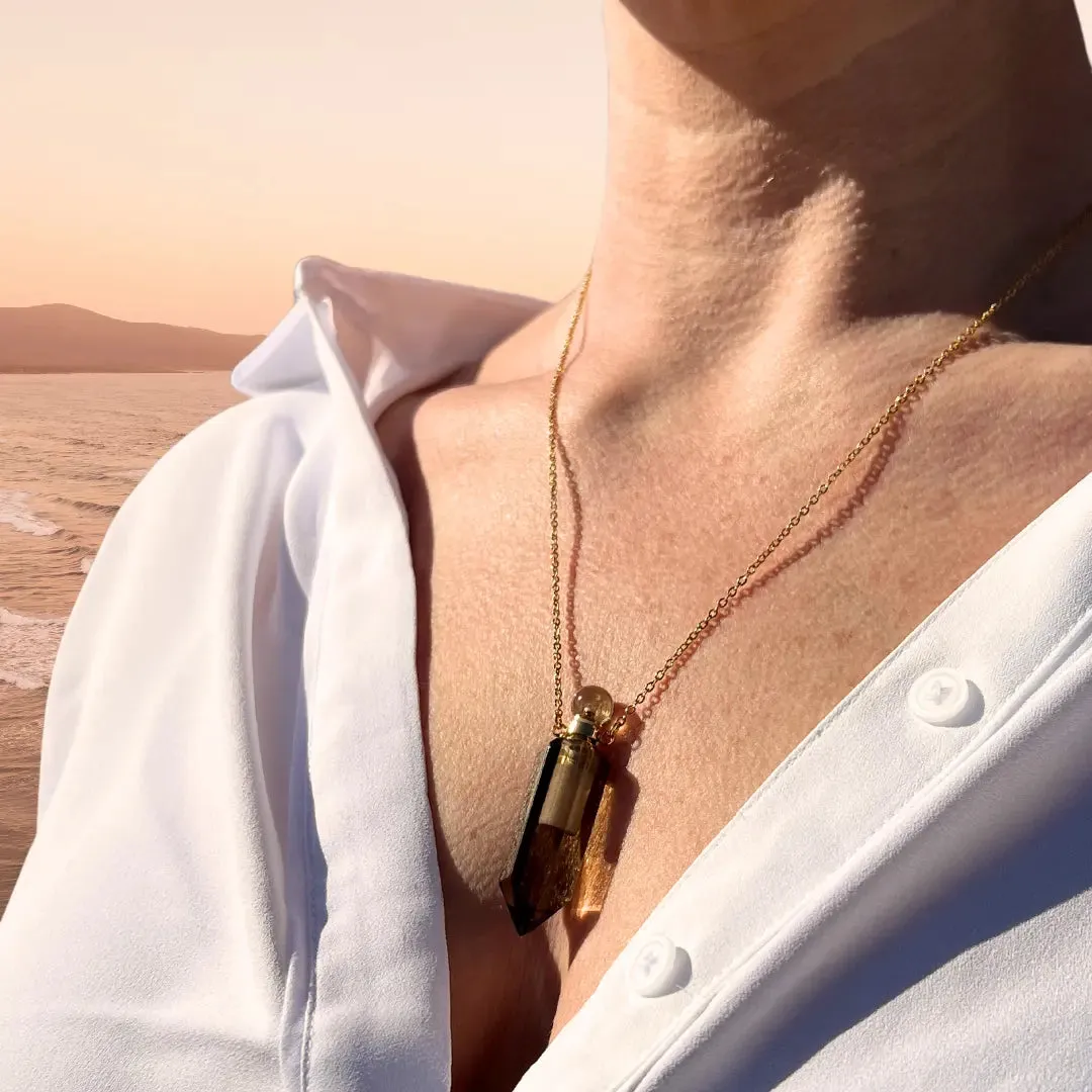 Crystal Perfume Amulet Necklace