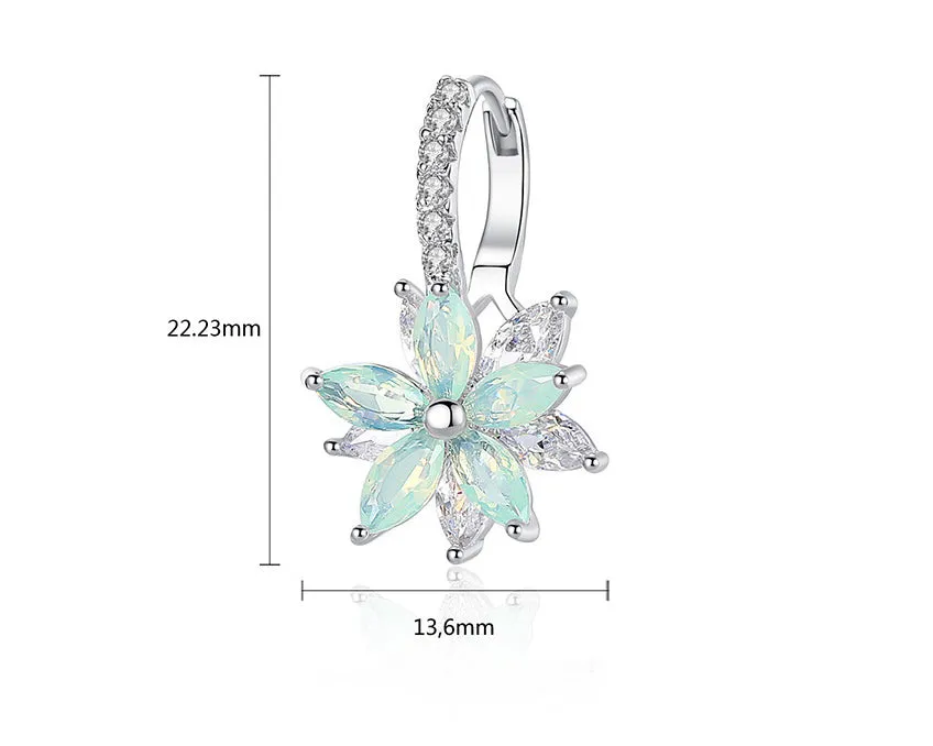 Destiny crystal flower dangle earrings sale