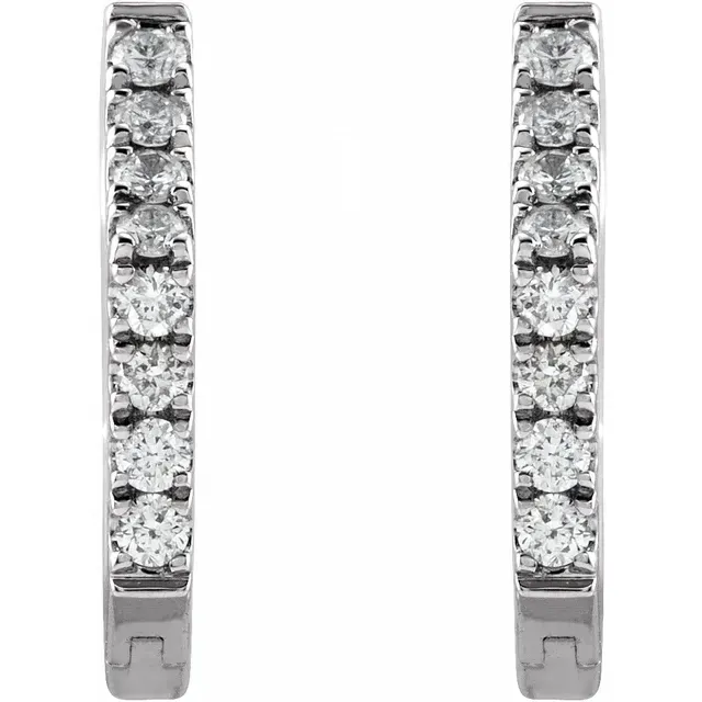 Diamond Geometric Hoop Earrings