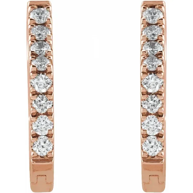 Diamond Geometric Hoop Earrings