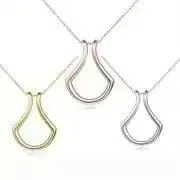 Elegant U-Shaped Pendant Necklaces Ring Holder Holding Special Necklace - Silver, Gold & Rose Gold