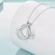 Elegant U-Shaped Pendant Necklaces Ring Holder Holding Special Necklace - Silver, Gold & Rose Gold
