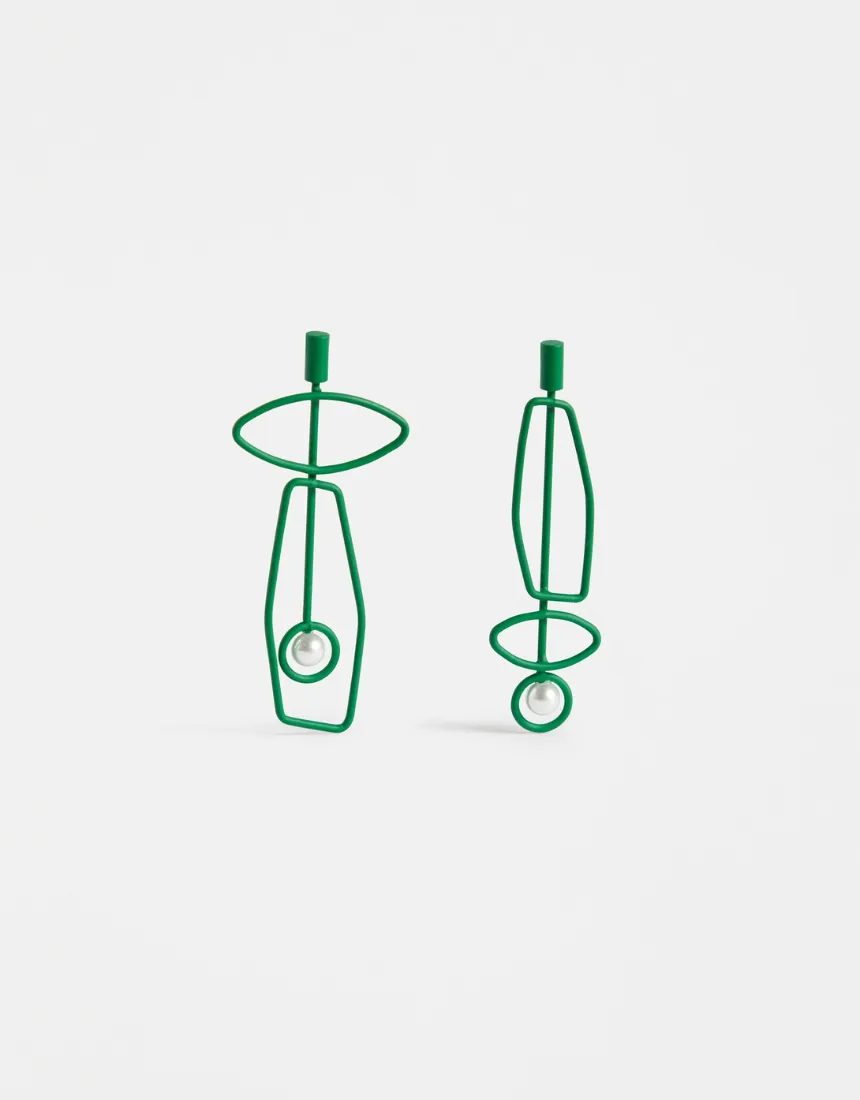Elk - Silma Drop Earring Aloe Green